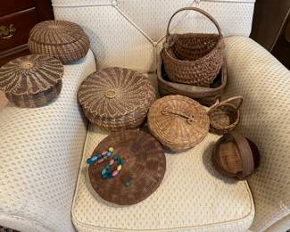 Wonderful antique baskets