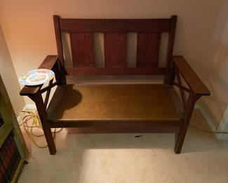 Mission style bench