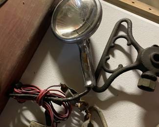 Auto spot light, antique sprinkler collection