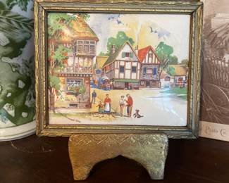 Hand painted porcelain tile