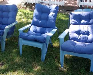Adirondack plastic chairs.