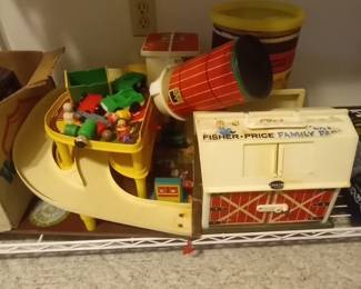 Lincoln logs, fisher price, playschool.