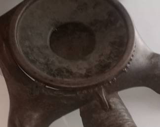 Antique cast iron turtle spittoon.