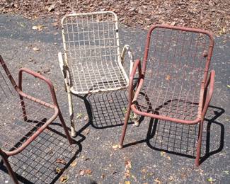 Vintage children's metal chairs