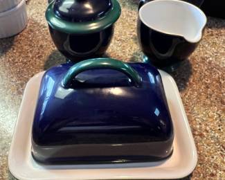 Denby Regatta Butter Dish, Sugar Bowl, Creamer