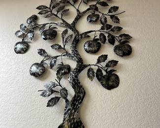 Metal/Wall Art Sculpture of Apple Tree 