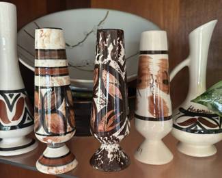 Assortment of Kapa Design Bud Vases - Made in Hawaii