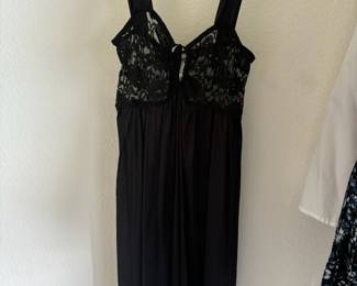 Black Lace Top Sleepwear Dress