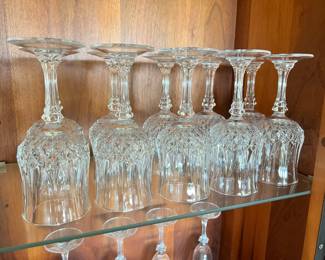 Set of 10 Crystal Wine Glasses