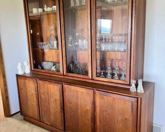 Mid Century Rosewood China Hutch
