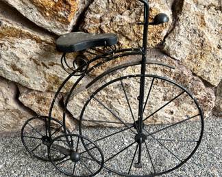 Wrought Iron Tricycle Decor