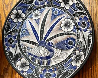 Mexican Talavera Red Ware Handled Bowl - Made in Acapulco 