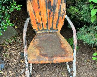 Rustic Metal Lawn Chair