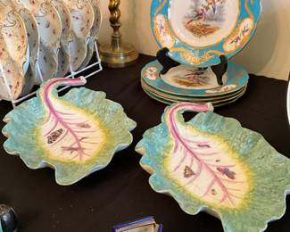 Late 1700’s Chelsea Cabbage Leaf Plates-$200 ea