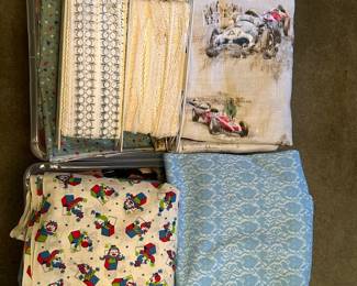 Tons of vintage fabric.