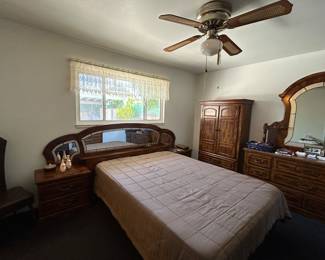 Seven piece bedroom suite . King size Casper mattress.