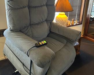Golden reclining lift chair.