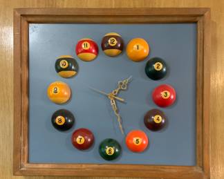 vintage pool ball clock