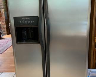 Frigidaire stainless and black side X side 