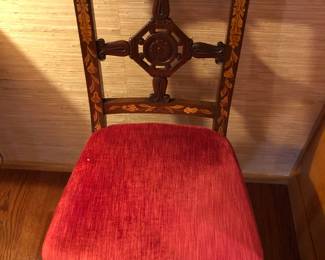 Marquetry side chair