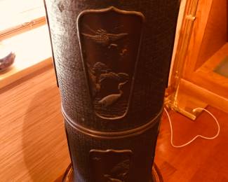 Japanese bronze umbrella stand
