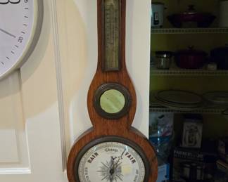 Antique 19th century Banjo Barometer