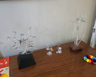 Hans Godo & Frabel Studios glass sculptures