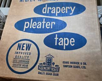 Vintage box of drapery pleater tape