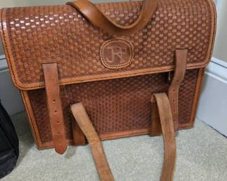 Custom all leather attache