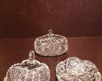 EAPG Brilliant Cut Small Bowls (Bon-Bon Dish, Candy Dish, Trinket Trays)