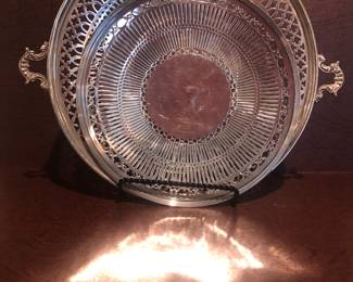 2 Round Silver Plate Serving Trays