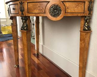 Sideview of Demilune Table