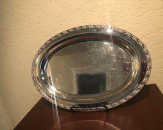 Oval Silver Plate Platter