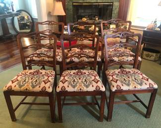 6 Vintage Ribbon Back Style Dining Chairs (1 Arm Chair, 5 Armless Chairs)