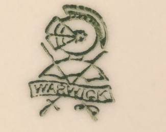 WARWICK stamp on luncheon plates