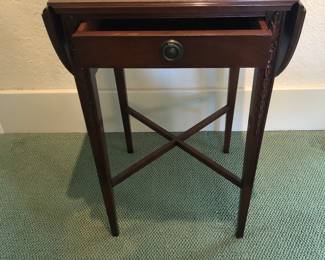 Close-up View of Pembroke Style End Table/Night Stand