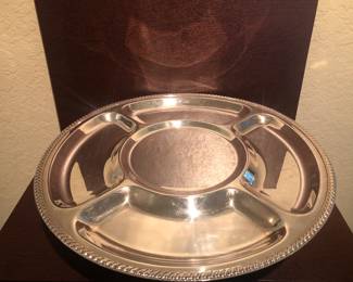 Silver Plate Lazy Susane (without glass bowl and trays)