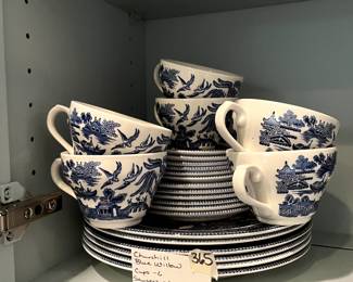 #366 Blue Willow "Churchill" Set of 12 4pc settings $240.00