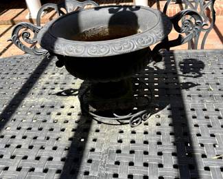 #72 Heavy Cast Iron double handled Urn - 28x20x16 $225.00