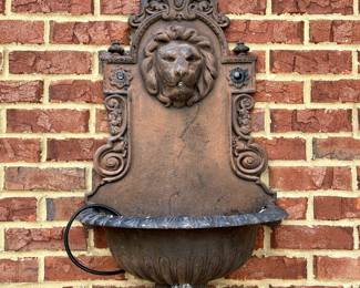 #78 Metal Lion Water Feature - Hanging - 31"T $75.00