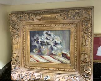 #408 White flowers by Vanessa Miller original oil 11x14 was $325 NOW $245.00
