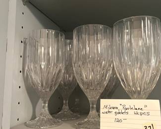 #371 Mikasa "Parklane" Water Goblets - 12 pc $120.00