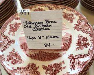#351 Johnson Bros. "Old Britian Castles" 8" 12 pc $84.00