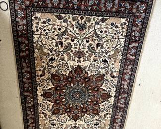 #265 Hand-knotted Wool Rust/Cream Rug - 3'x64" $75.00
