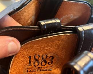 #379 Lucchese 1883 Men's Cowboy Boots 13" Cordoba Calf Black N1614.R4 Size 9.5D $200.00