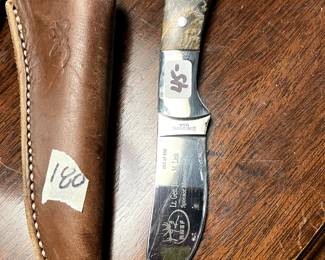 #180 Browning USA Engraved Knife for Gen. Link w/Case $45.00