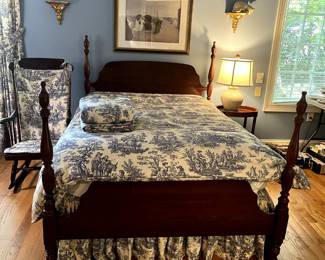 #156 full 4 post bed with pillow top mattress $175.00