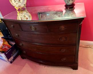 #248 Chest of 6 Drawers w/Mirror Protect top - 42x22x33 $175.00