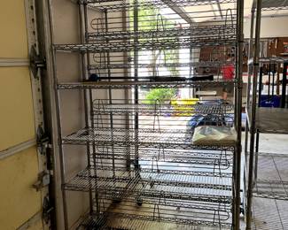 #106 NSF Stainless Steel 6 Shelf Rolling Storage Rack - 47x18x77 $75.00
#107 NSF Stainless Steel 6 Shelf Rolling Storage Rack - 47x18x77 $75.00
#108 NSF Stainless Steel 5 Shelf Rolling Storage Rack - 36x18x77 $65.00