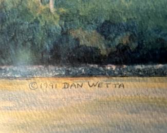 #153 Hopewell historic Appomattox Manor watercolor print by1991 Dan Wetta $75.00